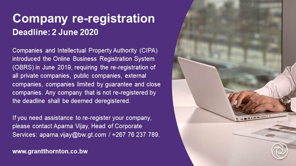 Company re-registration deadline